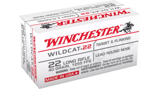 opplanet winchester 22 long rifle 40 grain lead round nose lrn brass cased centerfire rimfire ammo 50 rounds cqww22lr main