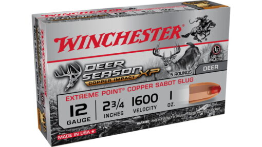 opplanet winchester deer season xp copper impact 12 gauge 1 oz 2 75in centerfire shotgun slug ammo 5 rounds x12dslf main 1