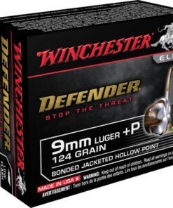 opplanet winchester defender handgun 9mm luger 124 grain bonded jacketed hollow point brass cased centerfire pistol ammo 20 rounds s9mmpdb main