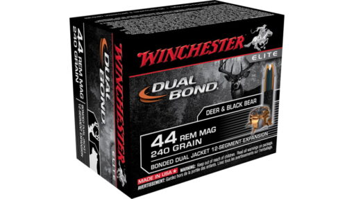 opplanet winchester dual bond handgun 44 magnum 240 grain bonded dual jacket brass cased centerfire pistol ammo 20 rounds s44rmdb main 1