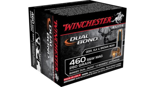 opplanet winchester dual bond handgun 460 s w 260 grain bonded dual jacket centerfire pistol ammo 20 rounds s460swdb main 1