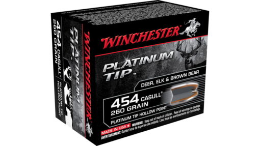 opplanet winchester platinum tip hollow point 454 casull 260 grain platinum tip hollow point centerfire pistol ammo 20 rounds s454pthp main 1