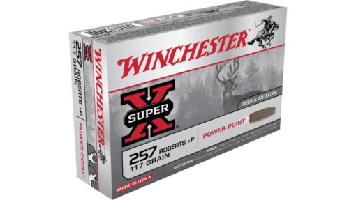 opplanet winchester super x rifle 257 roberts p 117 grain power point centerfire rifle ammo 20 rounds x257p3 main 1