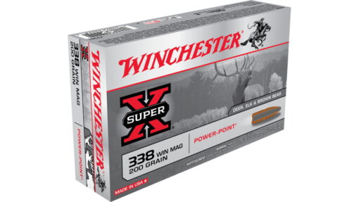 opplanet winchester super x rifle 338 winchester magnum 200 grain power point centerfire rifle ammo 20 rounds x3381 main 1