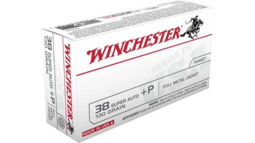 opplanet winchester usa handgun 38 super 130 grain full metal jacket centerfire pistol ammo 50 rounds q4205 main 1