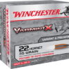 opplanet winchester varmint x rifle 22 hornet 35 grain rapid expansion polymer tip centerfire rifle ammo 20 rounds x22p main 1
